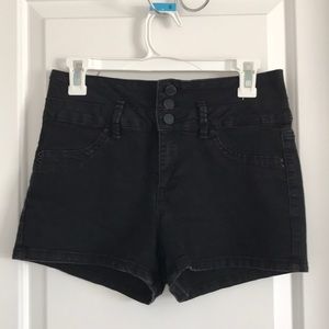 Black High Waisted Shorts